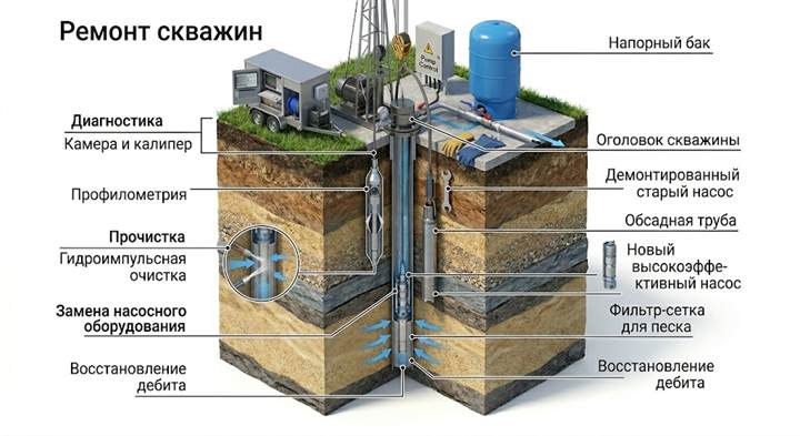 Ремонт скважин в Качканаре
